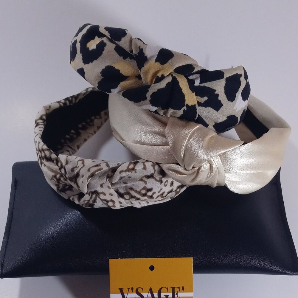 Gold Satin, Leopard, and Snakeskin- Headbands